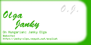 olga janky business card